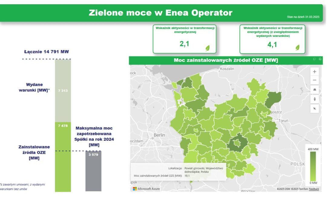 Enea Operator udostępnia nowe interaktywne mapy OZE i dostępności sieci